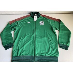 adidas 2022-23 Mexico 3-Stripes Track Top Full Zip Jacket Soccer FMF Men’s Sz XL